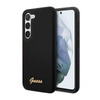 Guess Silicone Script Metal Logo - Etui Samsung Galaxy S23+ (czarny) (GUHCS23MSLSMK)