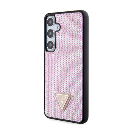 Guess Rhinestone Triangle - Etui Samsung Galaxy S24+ (różowy) (GUHCS24MHDGPPP)