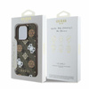 Guess Peony On 4G Background MagSafe - Etui iPhone 16 Pro (brązowy) (GUHMP16LP4PWPW)