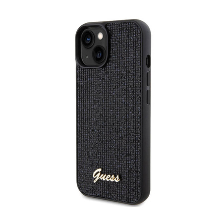 Guess Disco Metal Script - Etui iPhone 14 (czarny) (GUHCP14SPMSDGSK)