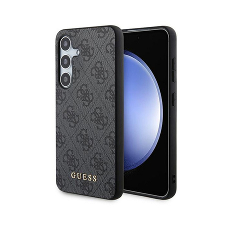 Guess 4G Metal Gold Logo - Etui Samsung Galaxy S24 (czarny) (GUHCS24SG4GFGR)