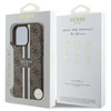 Guess 4G Printed Stripes MagSafe - Etui iPhone 16 Pro Max (brązowy) (GUHMP16XP4RPSW)