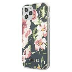 Guess Flower Shiny Collection N3 - Etui iPhone 12 Pro Max (Navy) (GUHCP12LIMLFL03)