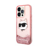 Karl Lagerfeld Liquid Glitter NFT Choupette Head - Etui iPhone 14 Pro Max (różowy) (KLHCP14XLNCHCP)