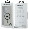 Karl Lagerfeld Button Karl Head Printed Logo MagSafe - Etui Samsung Galaxy S25 Ultra (czarny) (KLHMS25LHLSKIK)