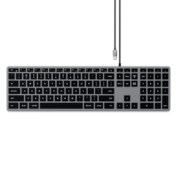Satechi Slim W3 Wired - klawiatura z układem numerycznym USB-C (space gray) (ST-UCSW3M)