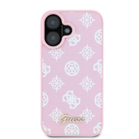 Guess Peony Script MagSafe - Etui iPhone 16 (różowy) (GUHMP16SPGPYSP)