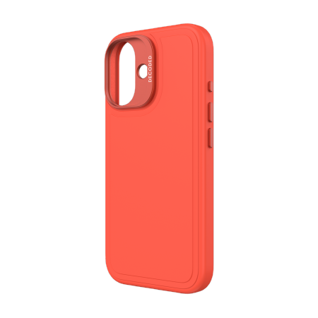 Decoded AntiMicrobial Silicone Stacks Backcover - silikonowa obudowa ochronna do iPhone 16 kompatybilna z MagSafe (tangerine) (D25IPO16BCST9TE)