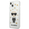 Karl Lagerfeld Iconic Karl Flower - Etui iPhone 13 Mini (przezroczysty) (KLHCP13SHFLT)