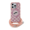 Karl Lagerfeld IML Crossbody Monogram Karl & Choupette Head MagSafe - Etui iPhone 15 Pro (różowy) (KLHMP15LHCKCKLCP)