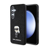 Karl Lagerfeld Fixed Glitter Ikonik Logo Metal Pin - Etui Samsung Galaxy S24 (czarny) (KLHCS24SGKNPSK)