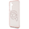 Karl Lagerfeld Rhinestones Karl Head Logo - Etui Samsung Galaxy S25 (różowy) (KLHCS25SHKHDCELP)