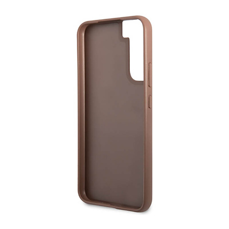 Guess 4G Metal Logo - Etui Samsung Galaxy S23 (brązowy) (GUHCS23SG4GFBR)