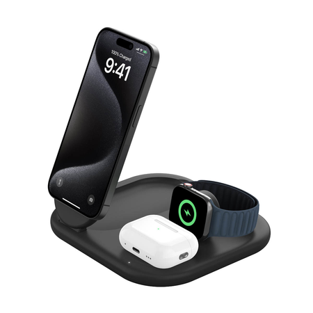 Belkin Ładowarka magnetyczna 36W Qi2.0 15W na iPhone / Apple Watch / AirPods, czarna (WIZ029VFBK)