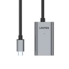 Unitek wzmacniacz sygnału USB-C na USB(A) 5M - czarny-srebrny (U304A)