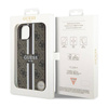 Guess 4G Printed Stripes MagSafe - Etui iPhone 14 Plus (Brązowy) (GUHMP14MP4RPSW)