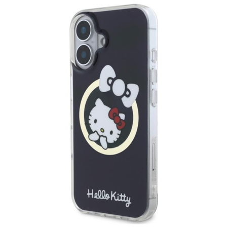 Hello Kitty IML Fun Bow MagSafe - Etui iPhone 16 (czarny) (HKHMP16SHFLBK)