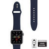 Crong Liquid - Pasek do Apple Watch 44/45/46/49 mm (granatowy) (CRG-44LQB-MBL)