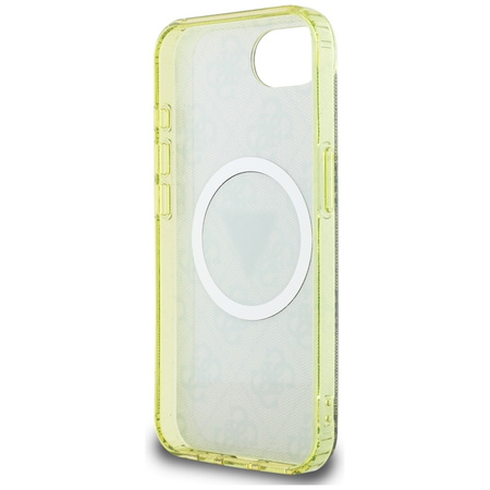 Guess IML Metal Glitter 4G Circle Triangle MagSafe - Etui do iPhone 16e (brązowy) (GUHMPSE4HG4PRTGW)