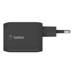 Belkin BoostCharge Pro, podwójna ładowarka ścienna 65W USB-C GAN z PPS czarna (WCH013vfBK)