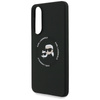 Karl Lagerfeld Silicone Double Heads And Circle MagSafe - Etui Samsung Galaxy S25 Edge (czarny) (KLHMS25ESKCHTCK)