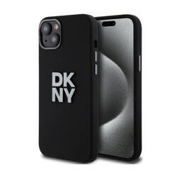 DKNY Liquid Silicone Metal Logo - Etui iPhone 15 / 14 / 13 (czarny) (DKHCP15SSMCBSK)