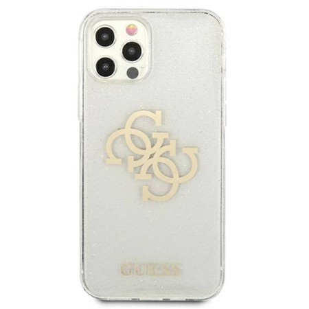 Guess Glitter 4G Big Logo - Etui iPhone 12 Pro Max (przezroczysty) (GUHCP12LPCUGL4GTR)
