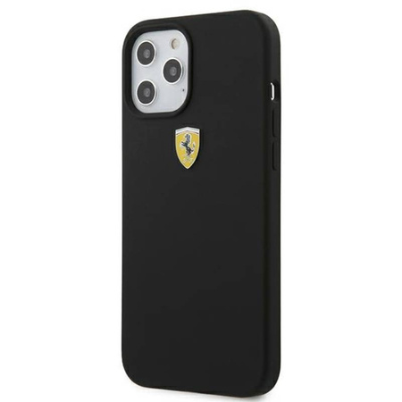 Ferrari On Track Silicone – Etui iPhone 12 Pro Max (czarny) (FESSIHCP12LBK)