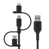 Belkin kabel BOOST CHARGE USB-C-Micro-USB-Lightning czarny (CAC001BT1MBK)