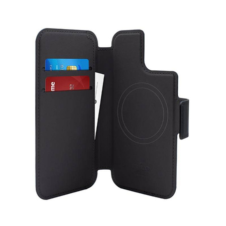 PURO Folio MagSafe Case – Etui iPhone 15 Plus / 14 Plus / 12 Pro Max (czarny) (PUIP67MAGFOLIOBLK)