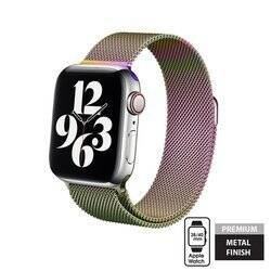 Crong Milano Steel - Pasek ze stali nierdzewnej do Apple Watch 38/40/41/42 mm (opalizujący) (CRG-40MST-OPL)