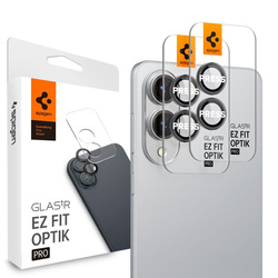Spigen Optik Pro GLAS.TR EZ Fit Camera Protector 2-Pack - Szkło ochronne na obiektyw do Samsung Galaxy S25 Edge (2 szt)(Czarny) (AGL09413)