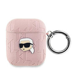 Karl Lagerfeld Monogram Karl Head - Etui AirPods 1/2 gen (różowy) (KLA2PGKIPP)