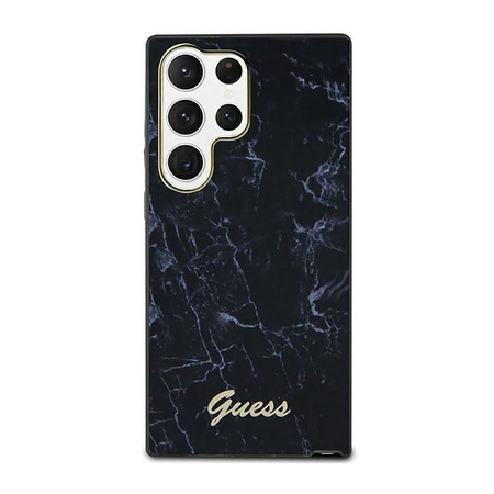 Guess Marble Collection - Etui Samsung Galaxy S23 Ultra (czarny) (GUHCS23LPCUMAK)