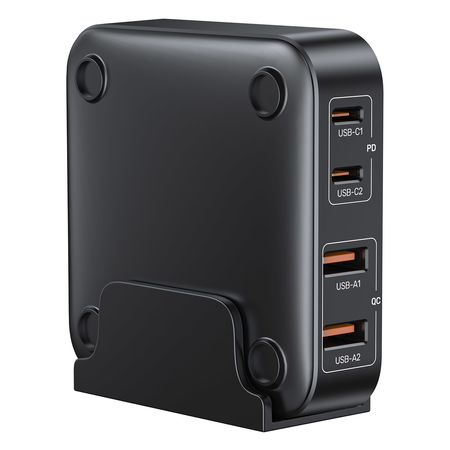 Unitek Ładowarka biurkowa GaN 70W 2xUSB-A 2xUSB-C - czarny (P1228ABK01-EU)