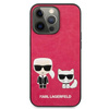 Karl Lagerfeld PU Leather Karl & Choupette Embossed - Etui iPhone 13 Pro (fuksja) (KLHCP13LPCUSKCP)