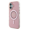 Guess IML Rhinestones MagSafe - Etui iPhone 16 (różowy) (GUHMP16SPFTDTEP)