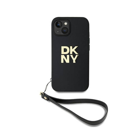 DKNY Wrist Strap Stock Logo - Etui iPhone 15 Plus (czarny) (DKHCP15MPBSWSK)