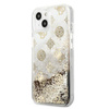 Guess Peony Liquid Glitter - Etui iPhone 13 mini (złoty) (GUHCP13SLGPEGO)