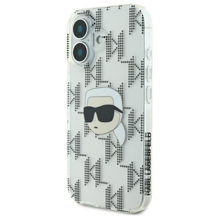 Karl Lagerfeld IML Karl Head Electroplated - Etui iPhone 16 (przezroczysty) (KLHCP16SHKLPKHT)