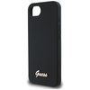 Guess Silicone Script Metal Logo MagSafe - Etui do iPhone 16e (czarny) (GUHMPSE4SMBSLK)