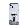 Karl Lagerfeld Liquid Glitter Ikonik - Etui iPhone 15 (przezroczysty) (KLHCP15SLKKNSK)