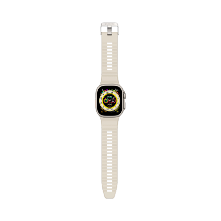 Decoded Ultra Traction - silikonowy pasek do Apple Watch 49/45/44/42 mm Gen 1-9 - SE (white) (D24AWS49UTS1WE)