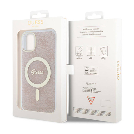 Guess 4G MagSafe - Etui iPhone 11 (Różowy) (GUHMN61H4STP)