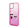 Karl Lagerfeld Gradient Ikonik Karl & Choupette - Etui iPhone 14 Plus (różowy) (KLHCP14MTGKCP)