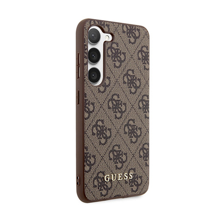 Guess 4G Metal Gold Logo - Etui Samsung Galaxy S24+ (brązowy) (GUHCS24MG4GFBR)