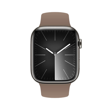 Crong Liquid - Pasek do Apple Watch 44/45/46/49 mm (brązowy) (CRG-44LQB-BRW)