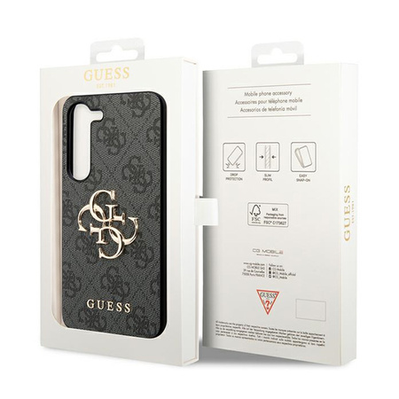 Guess 4G Big Metal Logo - Etui Samsung Galaxy S24 (czarny) (GUHCS24S4GMGGR)