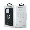 Karl Lagerfeld Monogram Choupette Head Pin - Etui iPhone 16 Pro (czarny) (KLHCP16LPGKLCHPK)