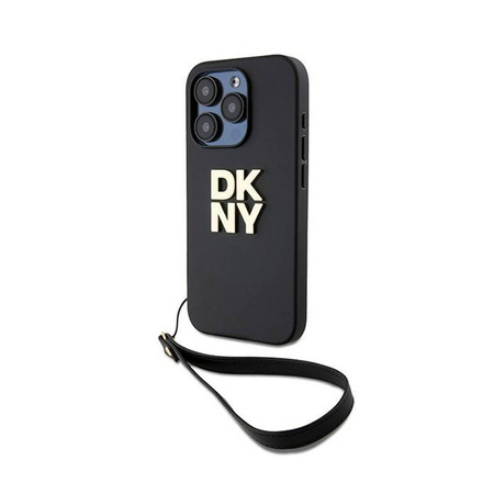 DKNY Wrist Strap Stock Logo - Etui iPhone 15 Pro (czarny) (DKHCP15LPBSWSK)
